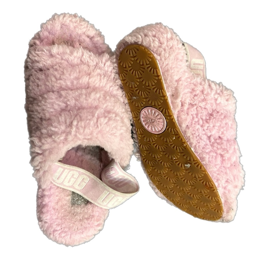 UGG Pink Fluffy Slippers